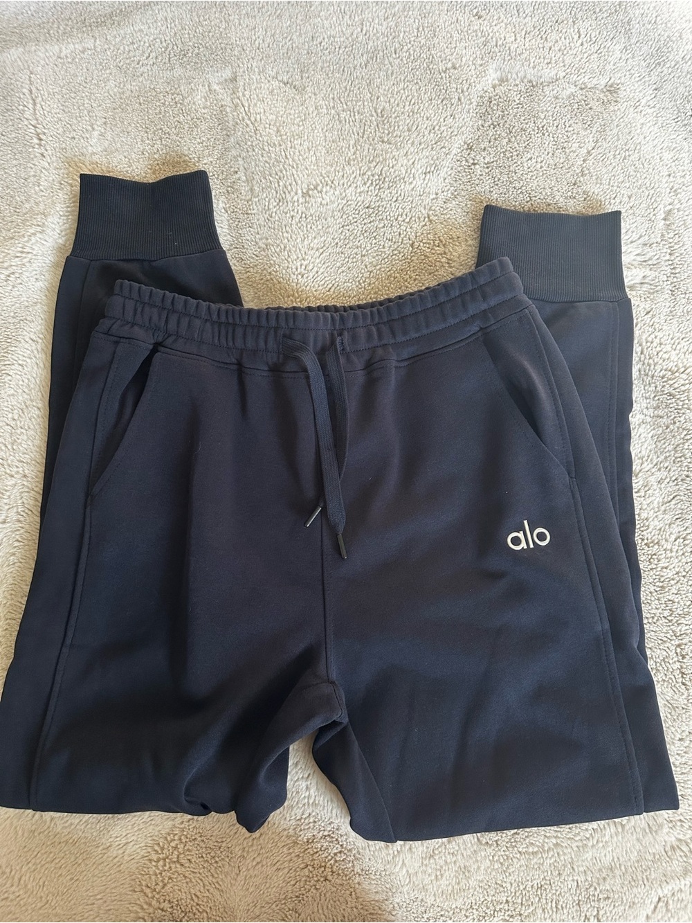 ALO Yoga Kids Navy-Black Jogger Sweatpants